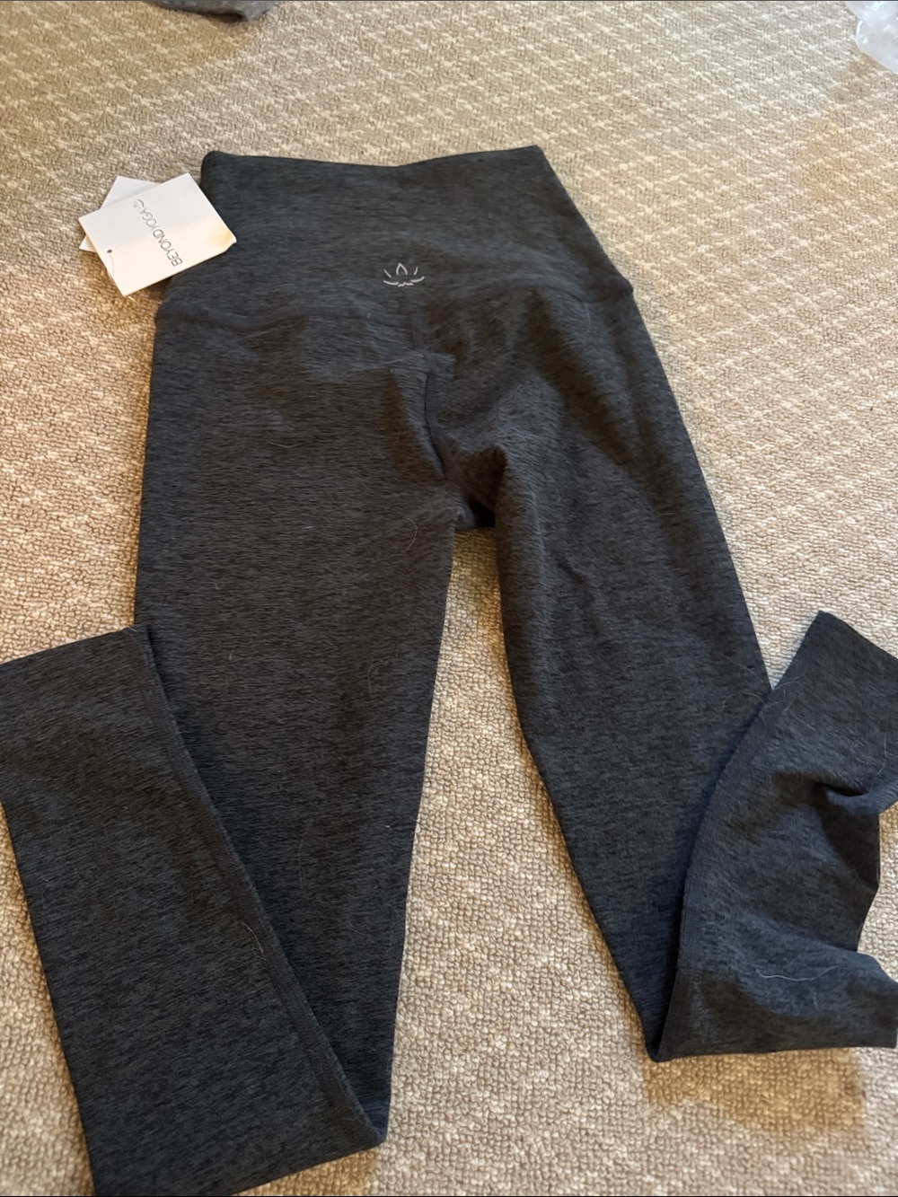 Beyond Yoga Kids Seamless High-Waist Leggings - Charcoal